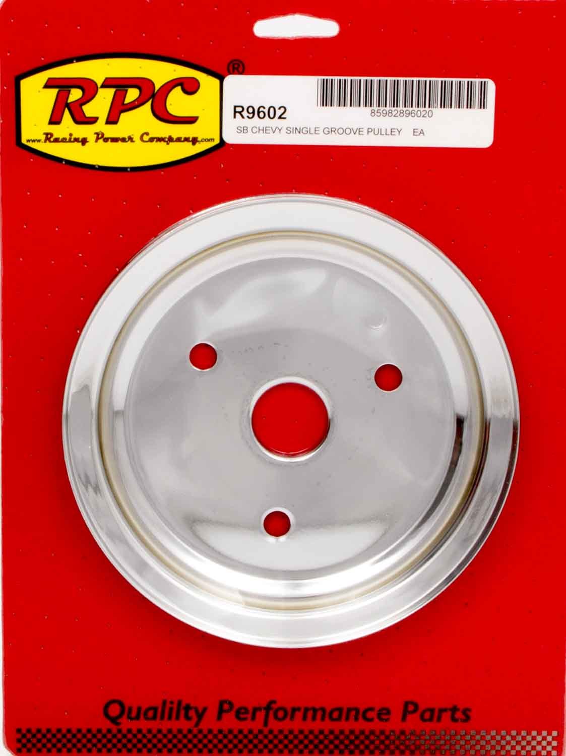 Chrome Steel Crankshaft Pulley SBC Short Wp 6.8 Crankshaft Pulleys Racing Power Company