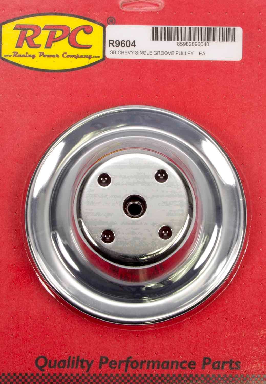 Chrome Steel Water Pump Pulley Long SBC 6.3 Dia Water Pump Pulleys Racing Power Company
