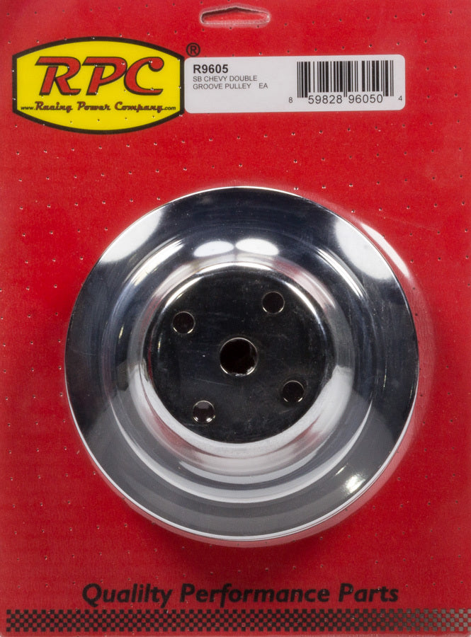 Chrome Steel Water Pump Pulley 2groove Long WP Water Pump Pulleys Racing Power Company