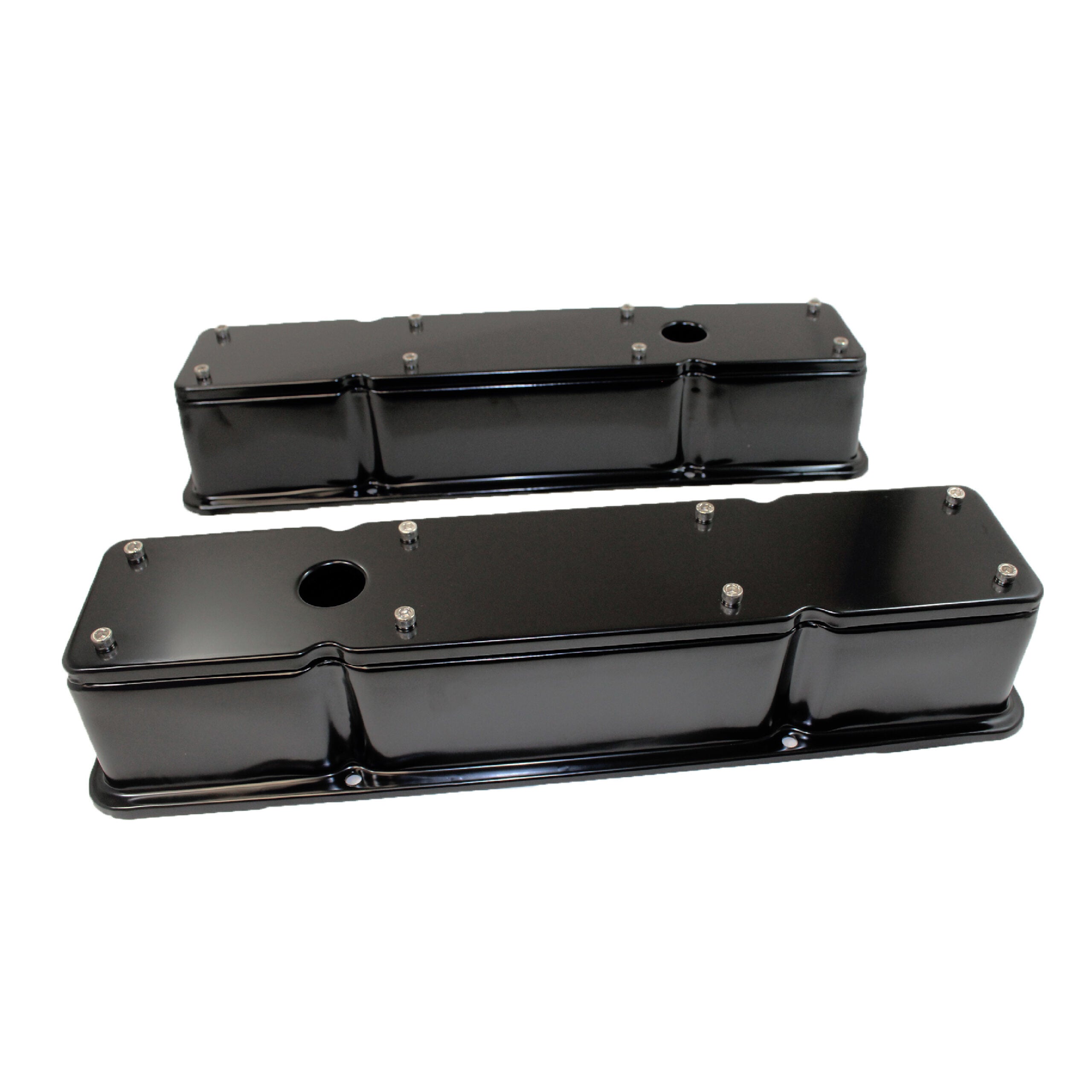 SBC Valve Covers Tall 2 Piece Black Valve Covers Racing Power Company
