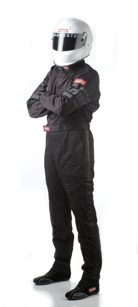 Black Suit Single Layer X-Large Driving Suits Racequip