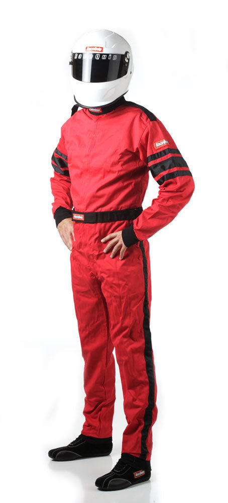 Red Suit Single Layer Medium Driving Suits Racequip