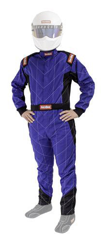 Suit Chevron Blue Medium Tall SFI-1 Driving Suits Racequip