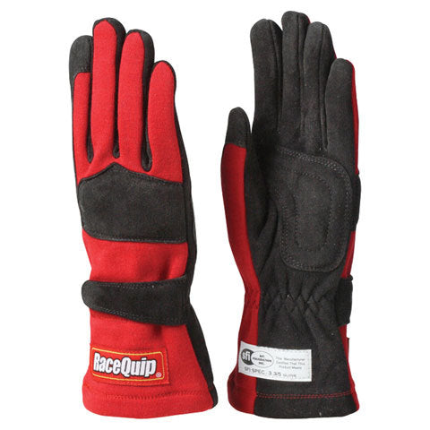 Gloves Double Layer X-Large Red SFI Driving Gloves Racequip