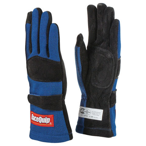 Gloves Double Layer X-Large Blue SFI Driving Gloves Racequip