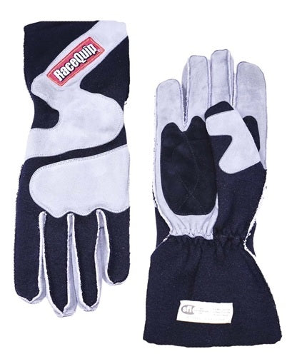 Gloves Outseam Black/ Gray Large SFI-5 Driving Gloves Racequip