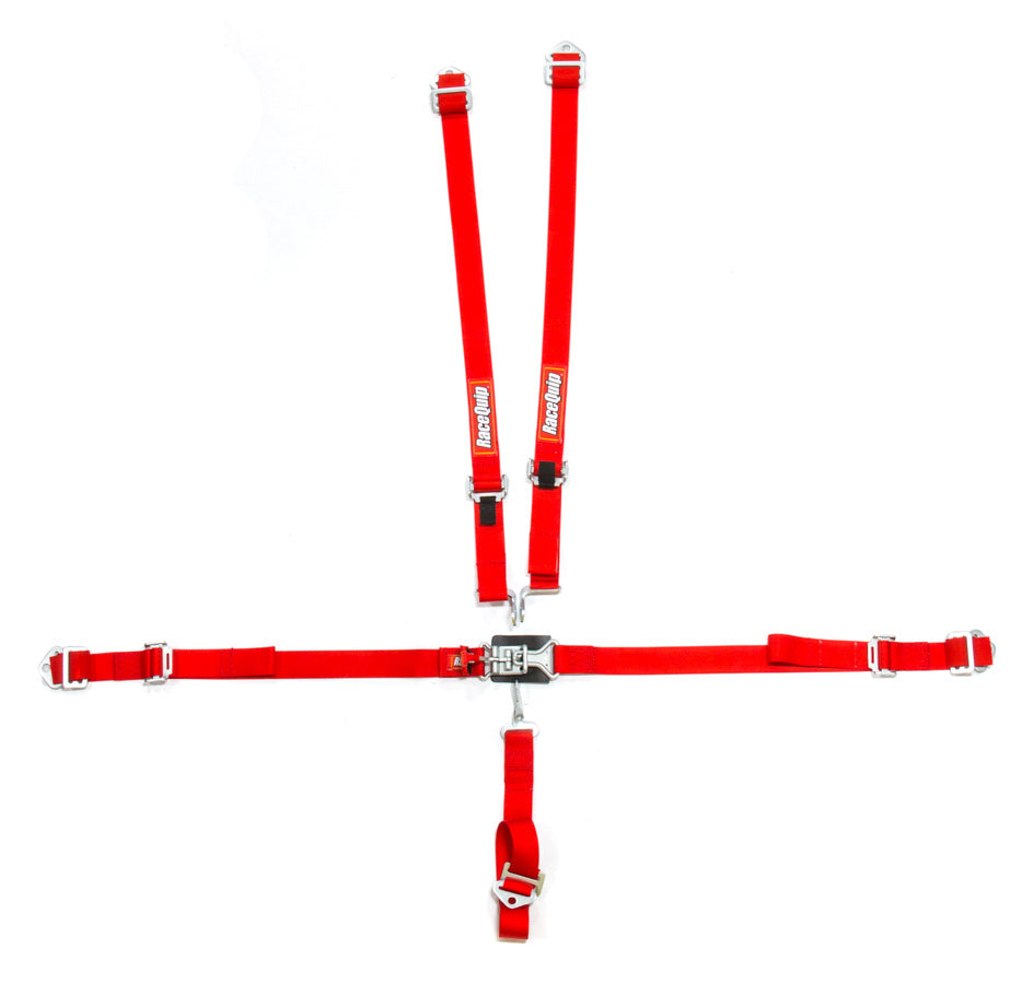 5pt Harness Set Jr LL Red Seat Belts and Harnesses Racequip
