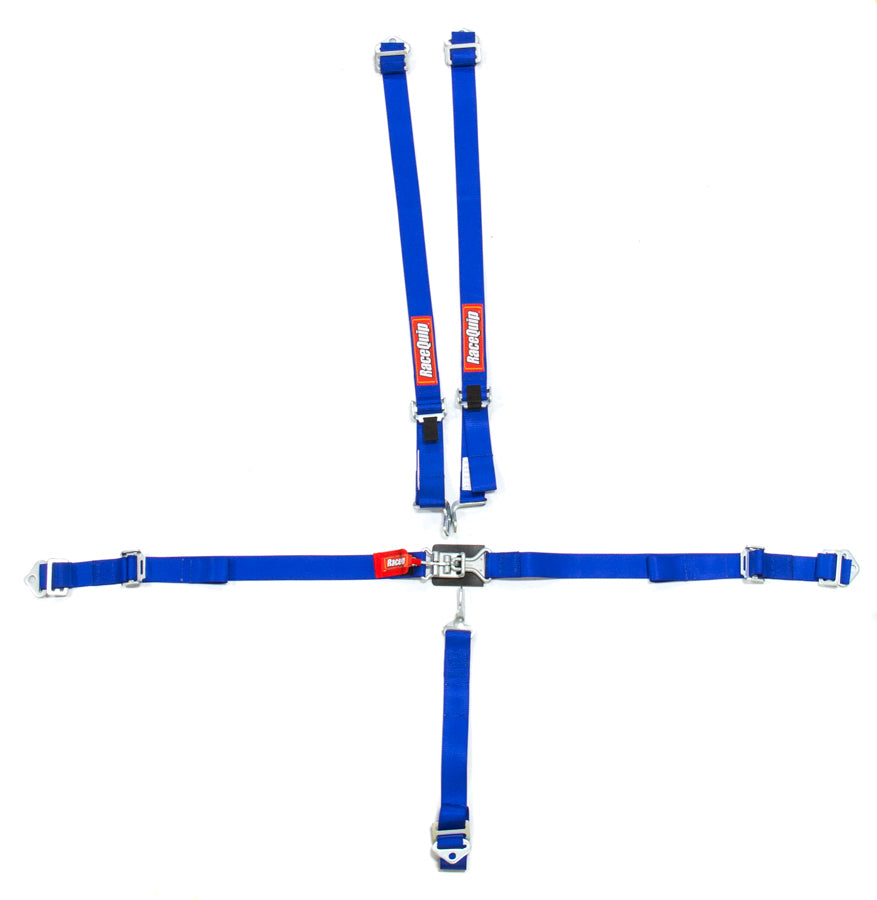 5pt Harness Set Jr LL Blue Seat Belts and Harnesses Racequip