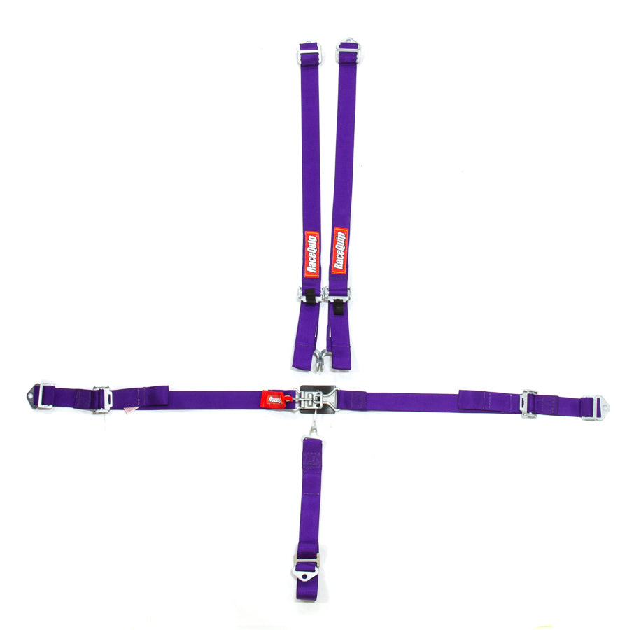 5pt Harness Set Jr LL Purple Seat Belts and Harnesses Racequip
