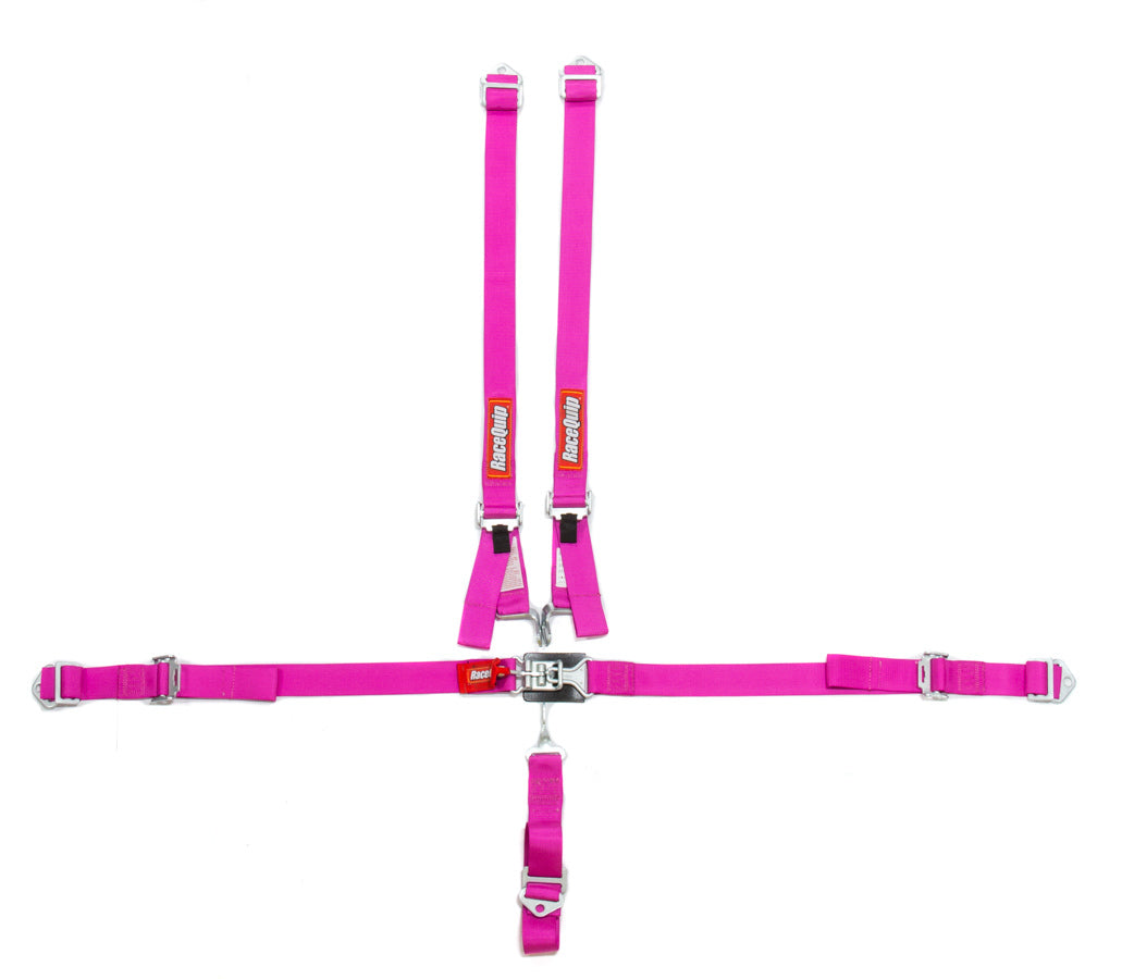 5pt Harness Set Jr LL Pink Seat Belts and Harnesses Racequip