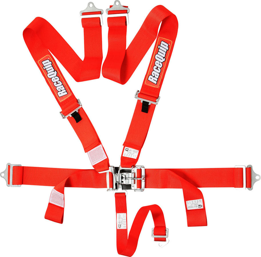 5pt Harness Set L&L Red SFI Seat Belts and Harnesses Racequip