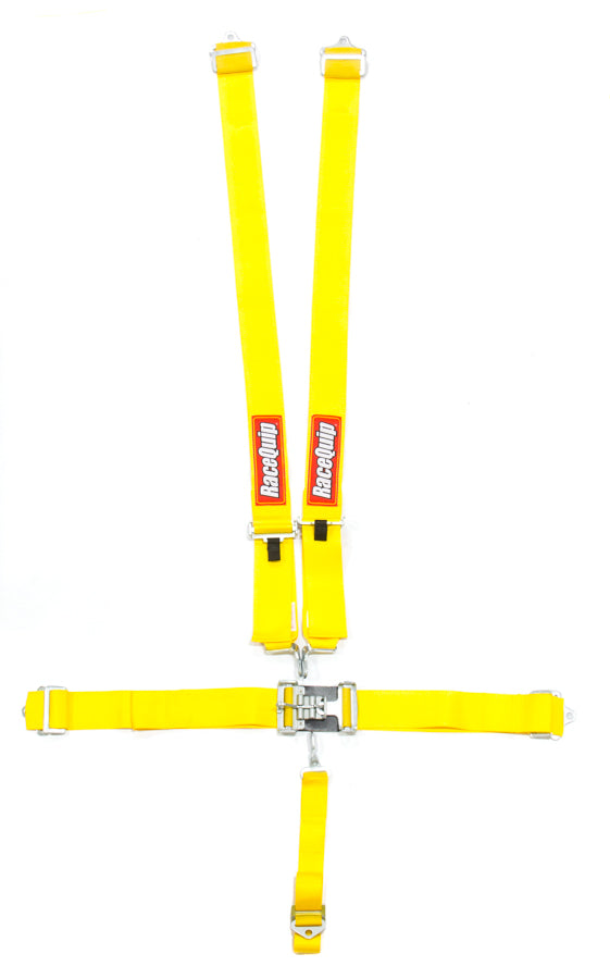 5pt Harness Set L&L Yellow SFI Seat Belts and Harnesses Racequip