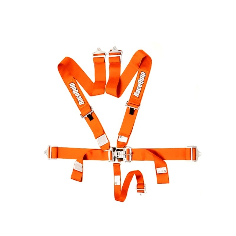5pt Harness Set L&L Orange SFI Seat Belts and Harnesses Racequip