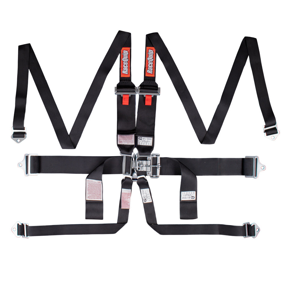 6pt Harness Set L&L HNR Black SFI Seat Belts and Harnesses Racequip