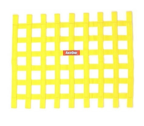 Ribbon Window Net Yellow Non-SFI 18in x 24in Window Nets Racequip
