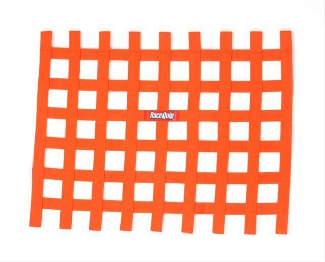 Ribbon Window Net Orange Non-SFI 18in x 24in Window Nets Racequip