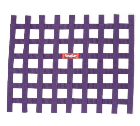 Ribbon Window Net Purple Non-SFI 18in x 24in Window Nets Racequip