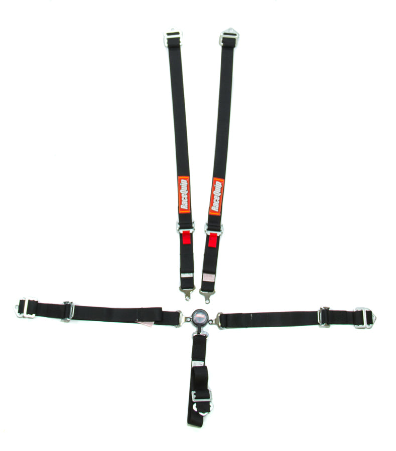 5pt Harness Set Camlock Jr Black Seat Belts and Harnesses Racequip