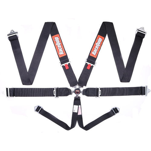 6pt Harness Camlock SFI P/D Sportsman Black Seat Belts and Harnesses Racequip