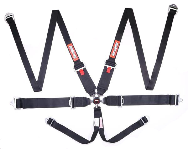 6pt Harness Camlock HNR Black SFI Seat Belts and Harnesses Racequip