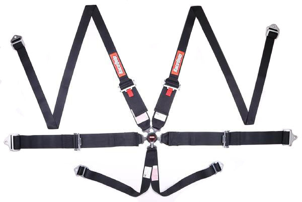 6pt Harness Camlock HNR Black SFI Seat Belts and Harnesses Racequip