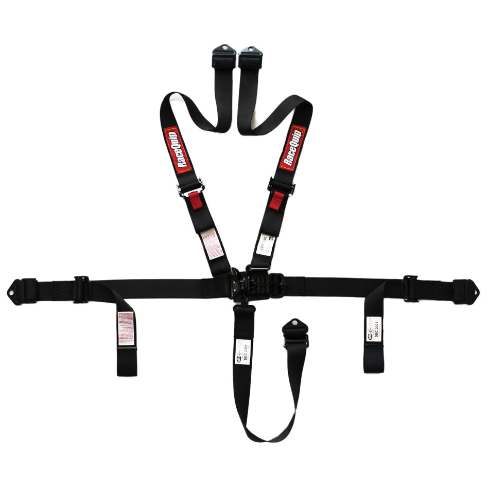 Harness 5pt L&L 2in P/U Lap Black SFI 16.1 Seat Belts and Harnesses Racequip