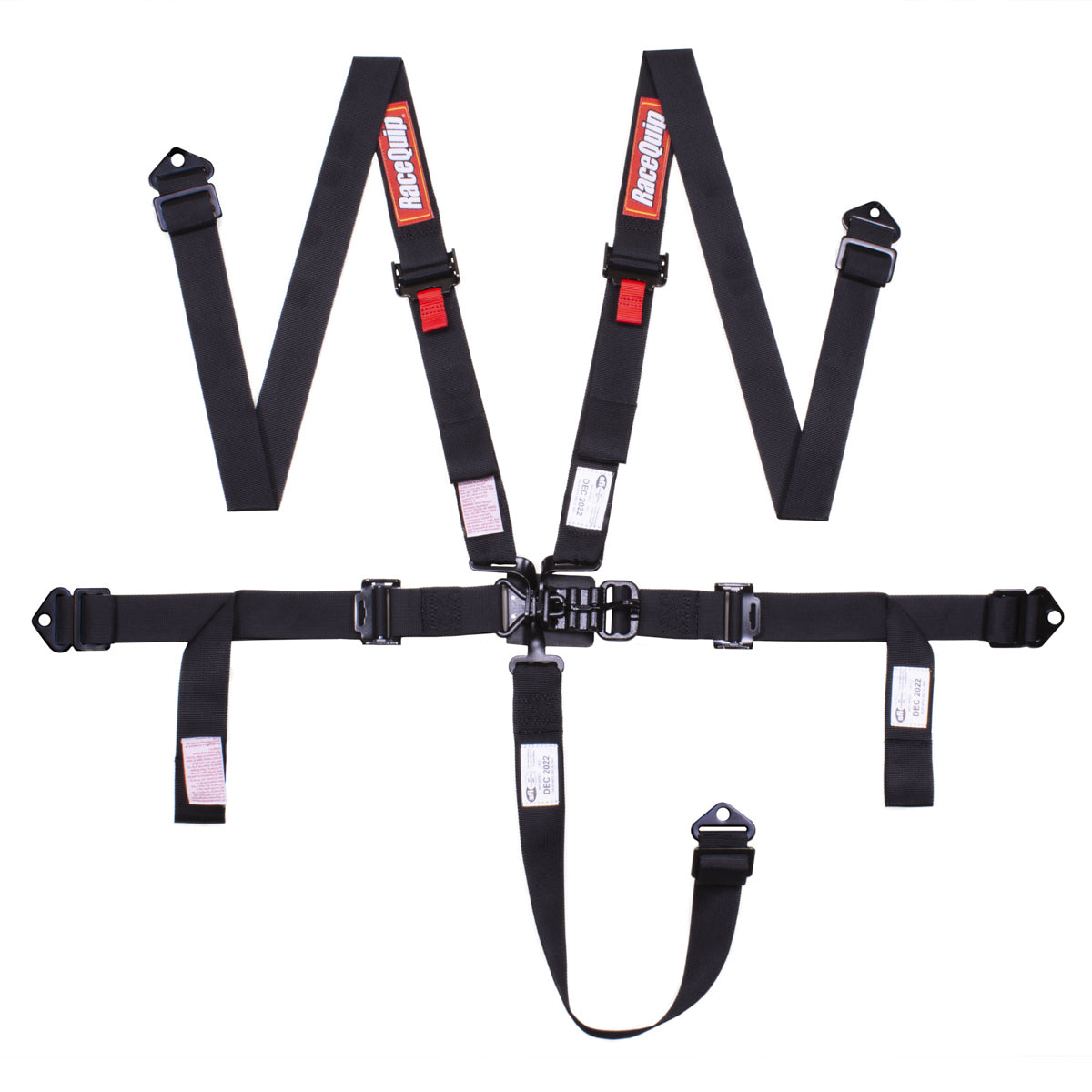 Harness 5pt L&L 2in P/D Lap Black SFI 16.1 Seat Belts and Harnesses Racequip