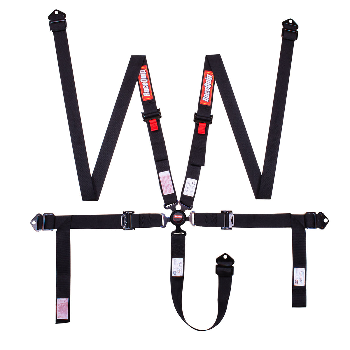 Harness 5pt Cam 2in P/D Lap Black SFI 16.1 Seat Belts and Harnesses Racequip