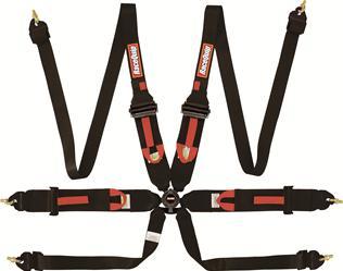 6pt Harness Camlock P/U Lap Black HNR FIA Seat Belts and Harnesses Racequip