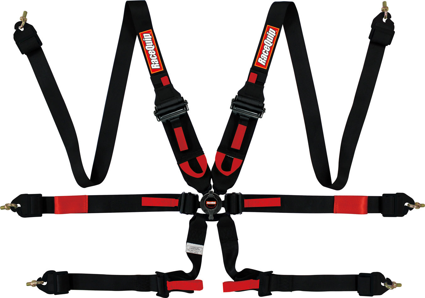 6pt Harness Camlock P/D HNR Black FIA Seat Belts and Harnesses Racequip