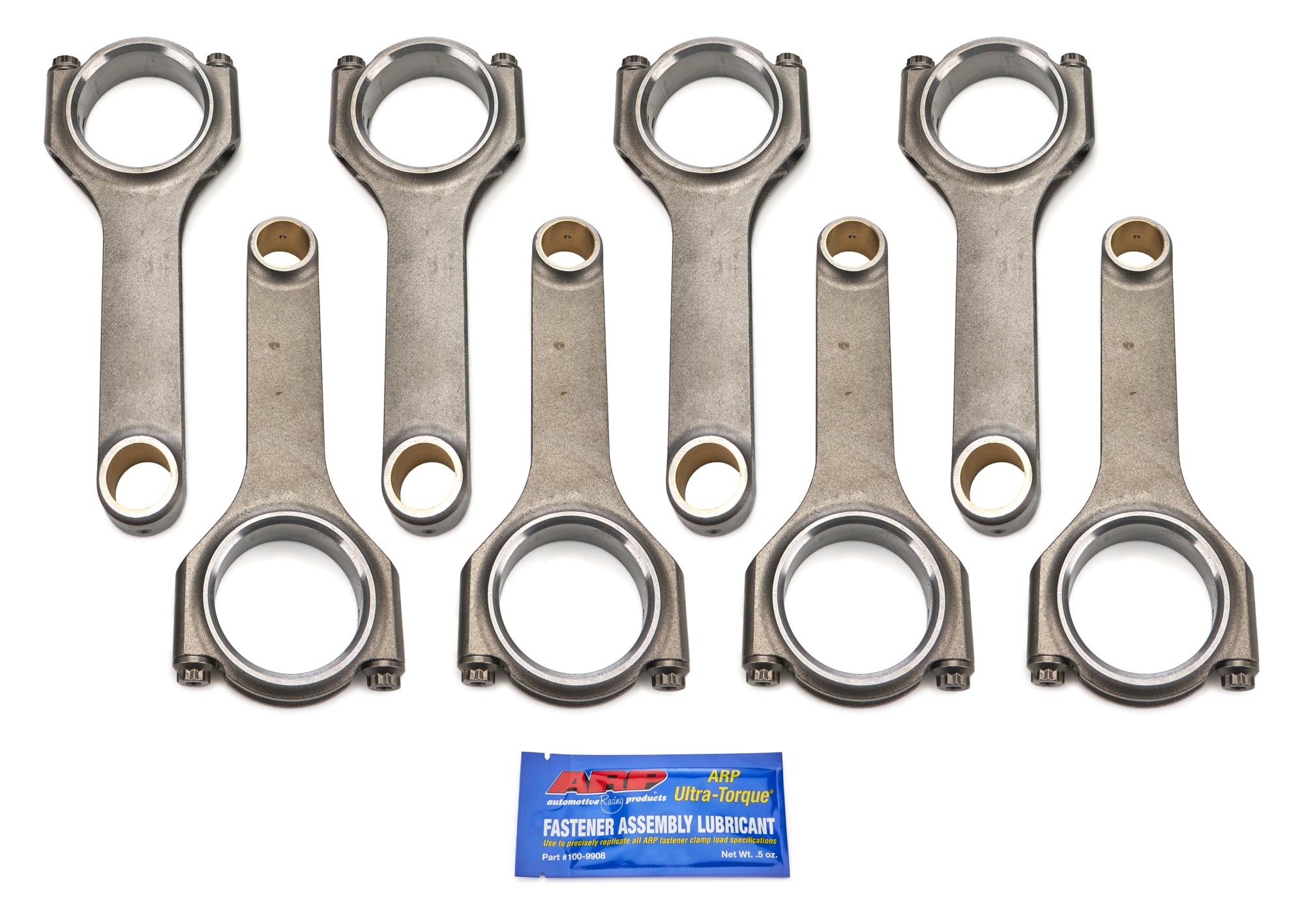 SBC 4340 Forged H-Beam Rods 6.125 w/ARP2000 Connecting Rods Scat Cranks