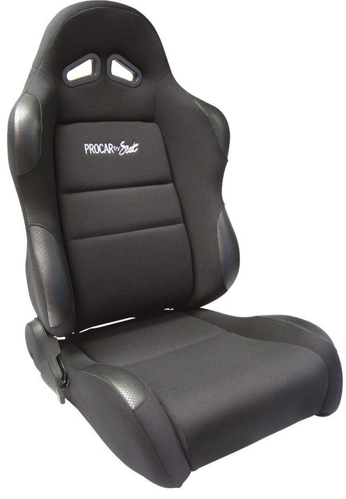 Sportsman Racing Seat - Right - Black Vinyl/Vlur Seats Scat Cranks