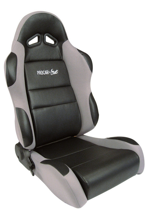 Sportsman Racing Seat - Right - Gray Vinyl/Vlour Seats Scat Cranks