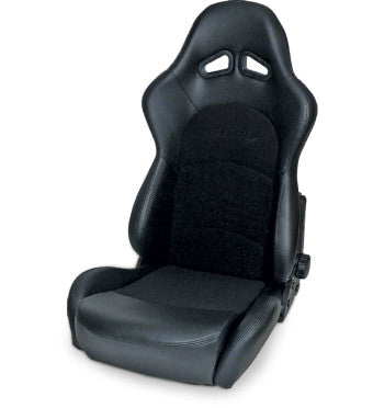 Sportsman Pro Racing Seat - Blk Velour/Vinyl Seats Scat Cranks