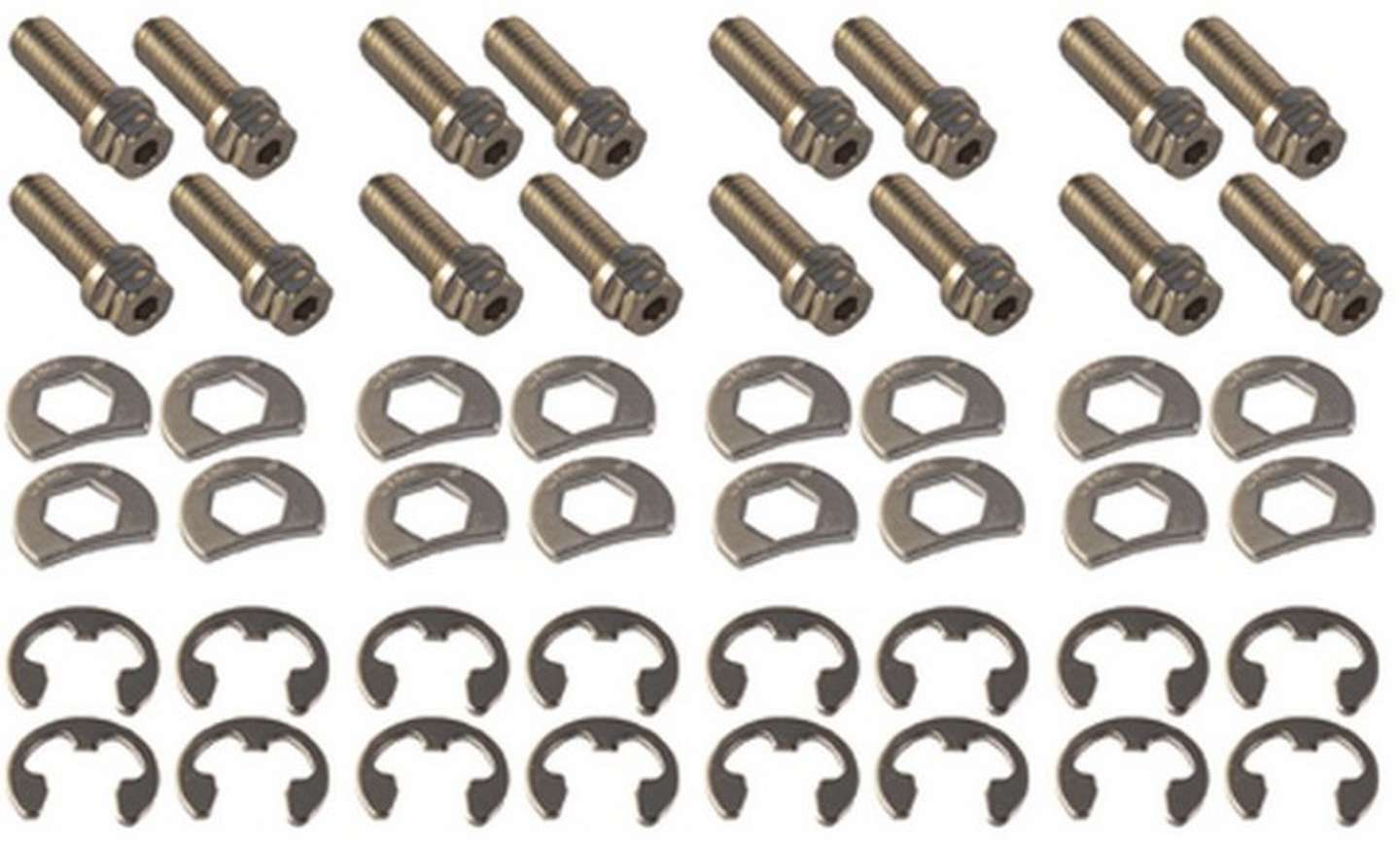 Header Bolt Kit - 6pt. 3/8-16 x 1in (16) Exhaust Manifold/Header Fastener Kits Stage 8