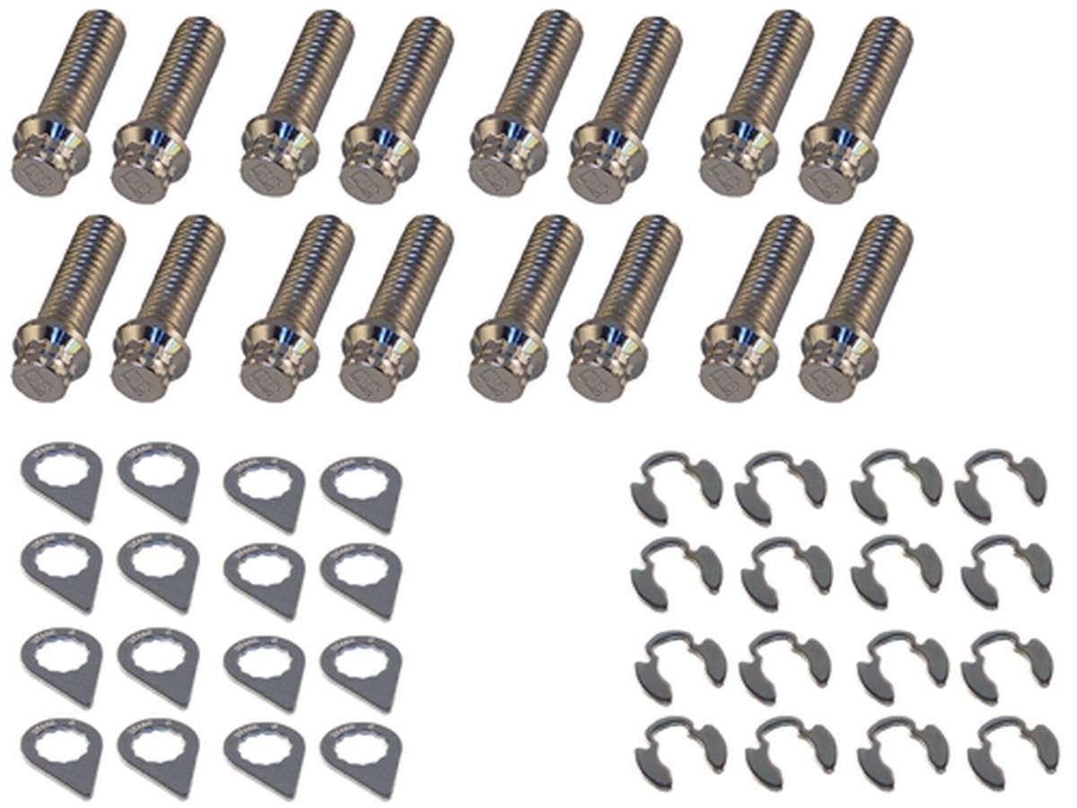 Header Bolt Kit - 12pt. 3/8-16 x 1-1/4 (16) Exhaust Manifold/Header Fastener Kits Stage 8