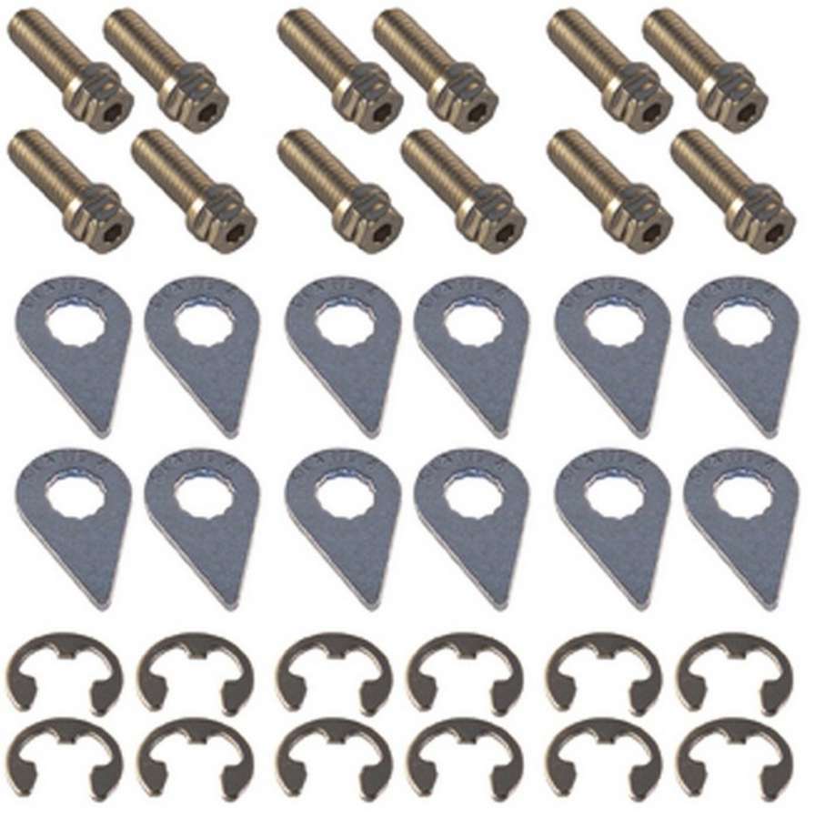 Header Bolt Kit - 6pt. 3/8-16 x 1in (12) Exhaust Manifold/Header Fastener Kits Stage 8