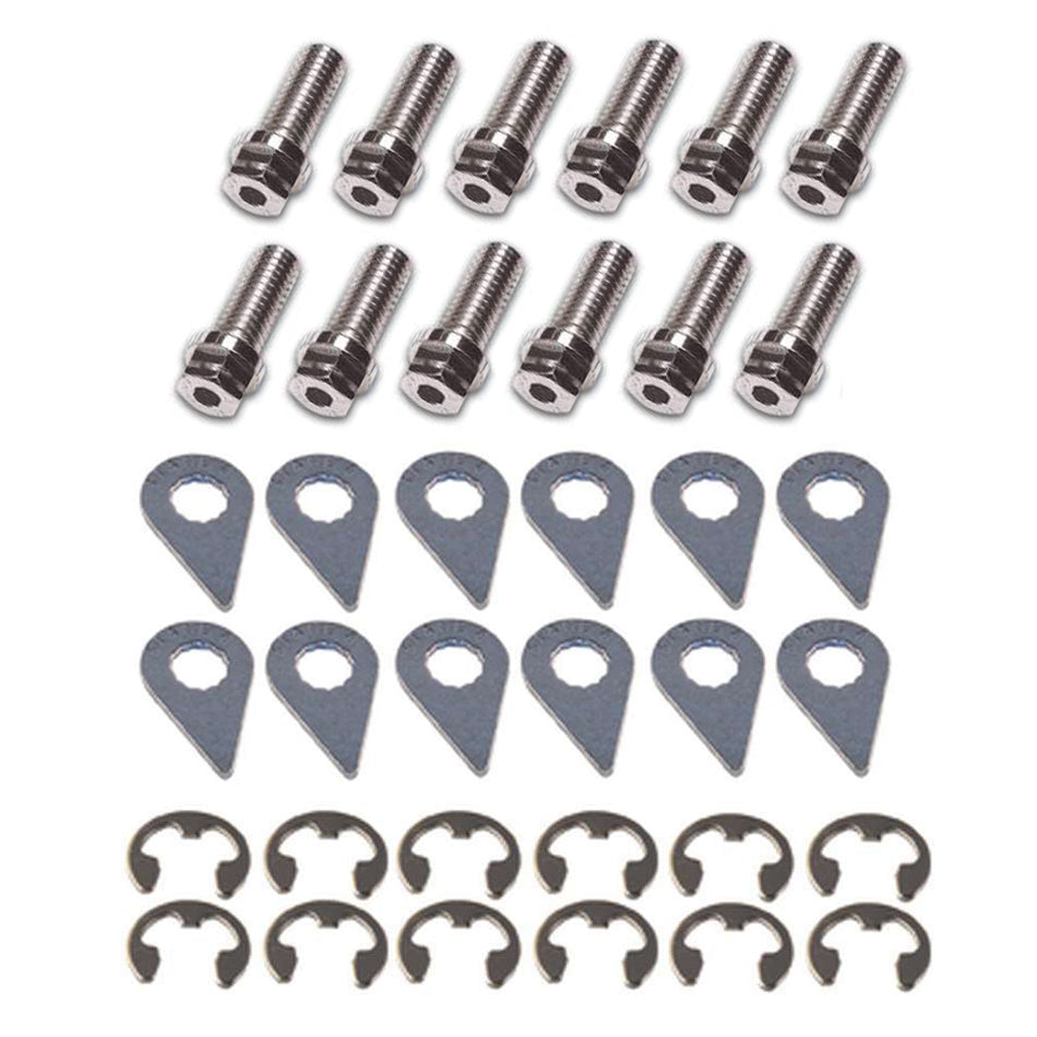 Header Bolt Kit - 6pt. Mixed Sizes (12) Exhaust Manifold/Header Fastener Kits Stage 8