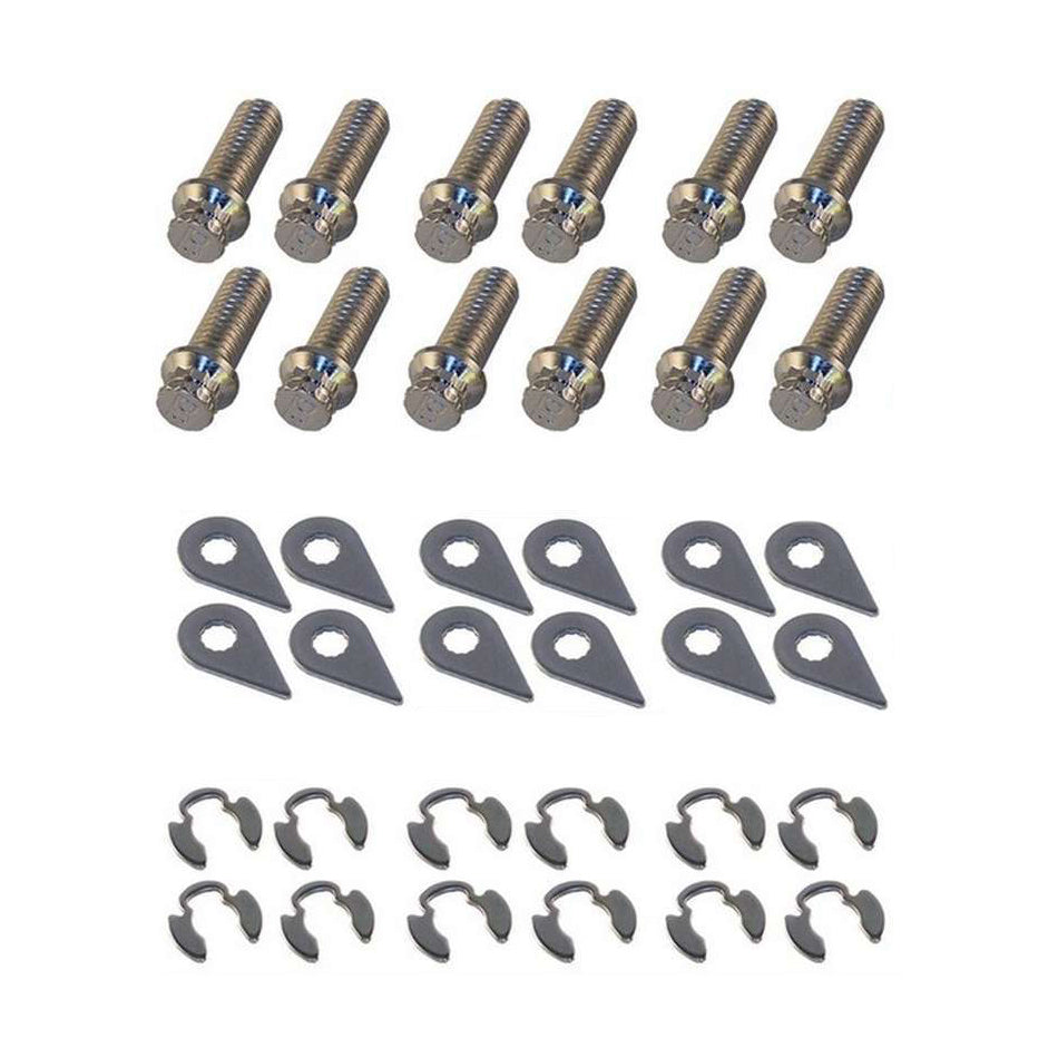 Header Bolt Kit - 12pt. 5/16-18 x 1in (12) Exhaust Manifold/Header Fastener Kits Stage 8