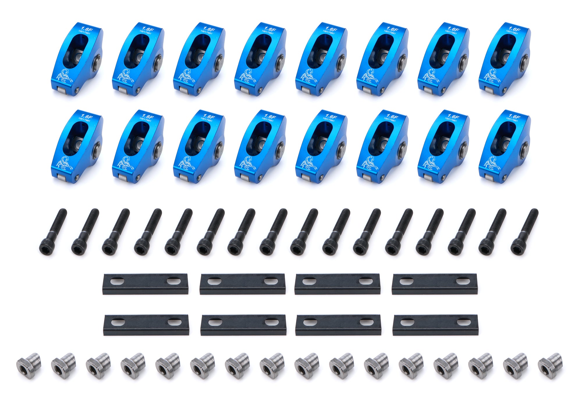 SBF Roller Rocker Arms 1.6 Ratio Pedestal Mount Rocker Arms and Components Scorpion Performance