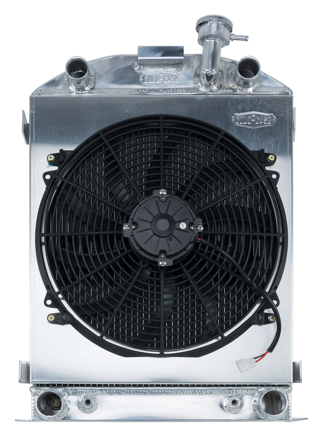 1932 Highboy Flathead Engine Aluminum Performance Radiator And 16 Inch Fan Kit Cold Case Radiators Radiator Kit COLD-CASE Radiators