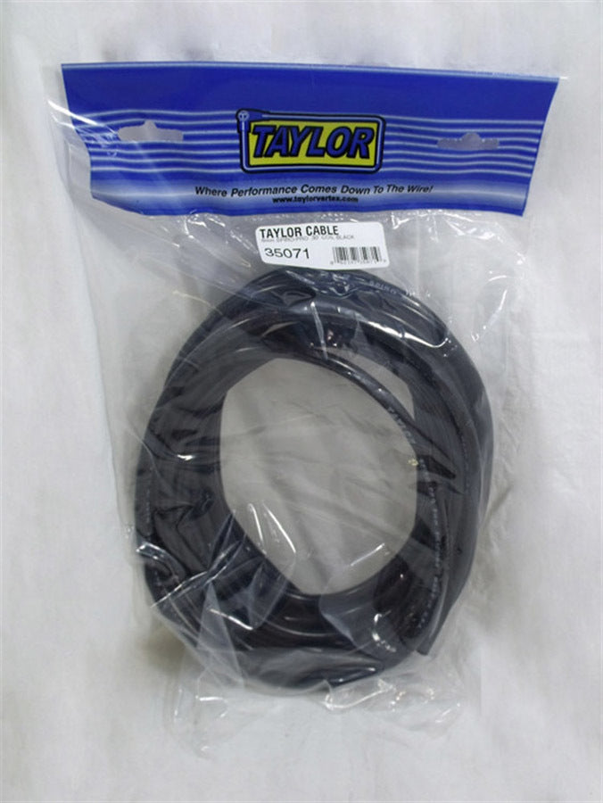 8mm Spiro-Pro Plug Wire 30ft Black Spark Plug Wires Taylor Cable