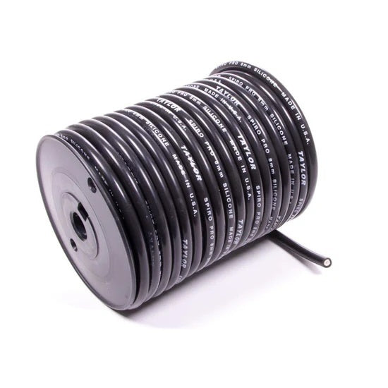 100' Spool 8mm Black Spiro Wound Plug Wire Spark Plug Wires Taylor Cable