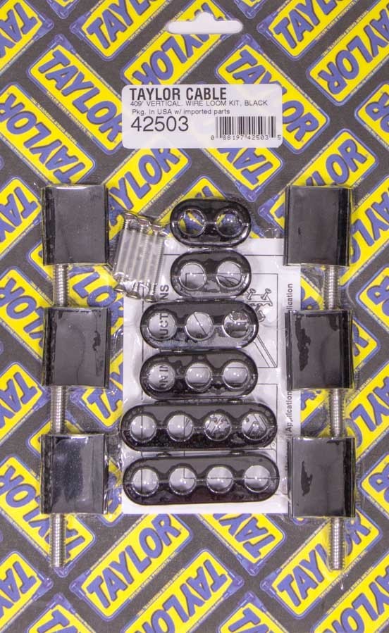 10.4mm Vertical Wire Loom Kit Black Wire Looms Taylor Cable