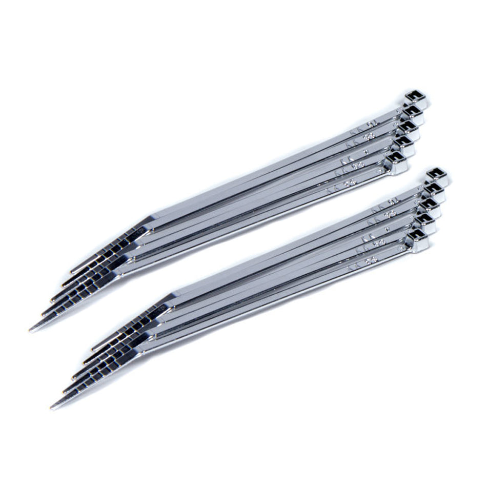 Tie Strap 8 Silver Chrome 10/Pkg Zip Ties Taylor Cable