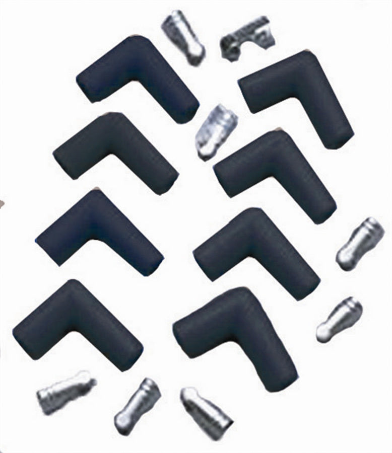 Spark Plug Boot & Termnl Kit 90 Degree Black Spark Plug Boots Taylor Cable