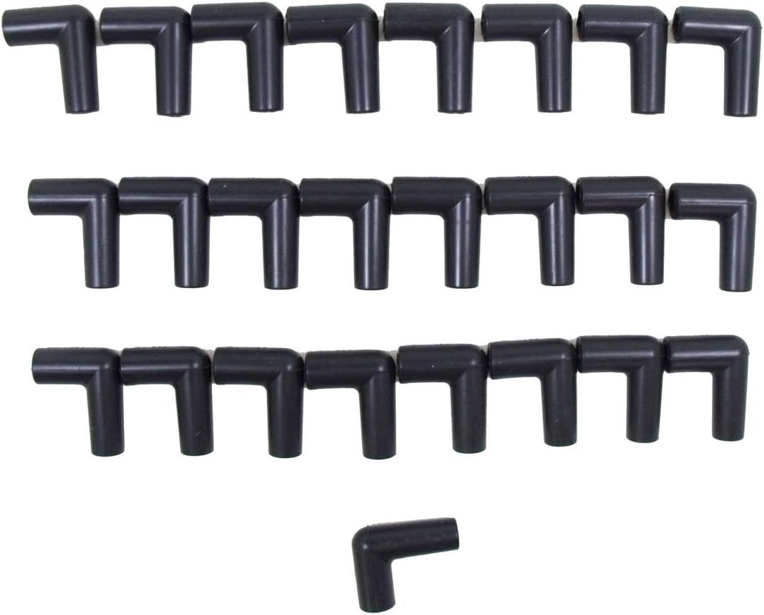 Spark Plug Boots (25pk) 90-Degree Black Spark Plug Boots Taylor Cable