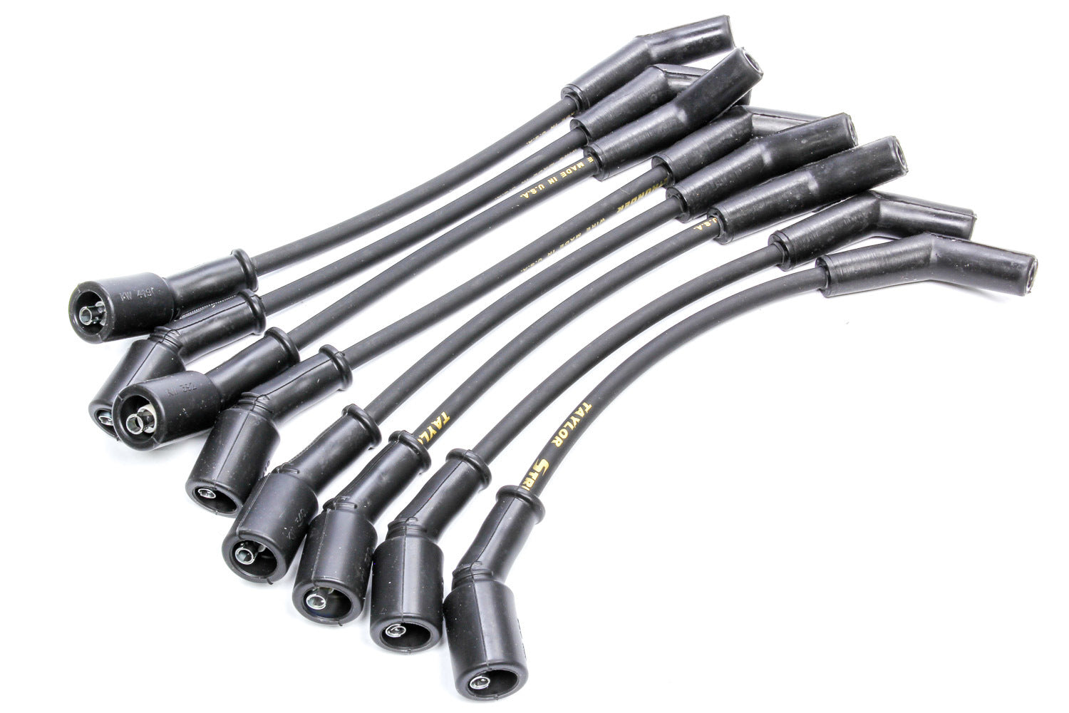 8mm Streethunder Plug Wire Set SBC Black Spark Plug Wires Taylor Cable