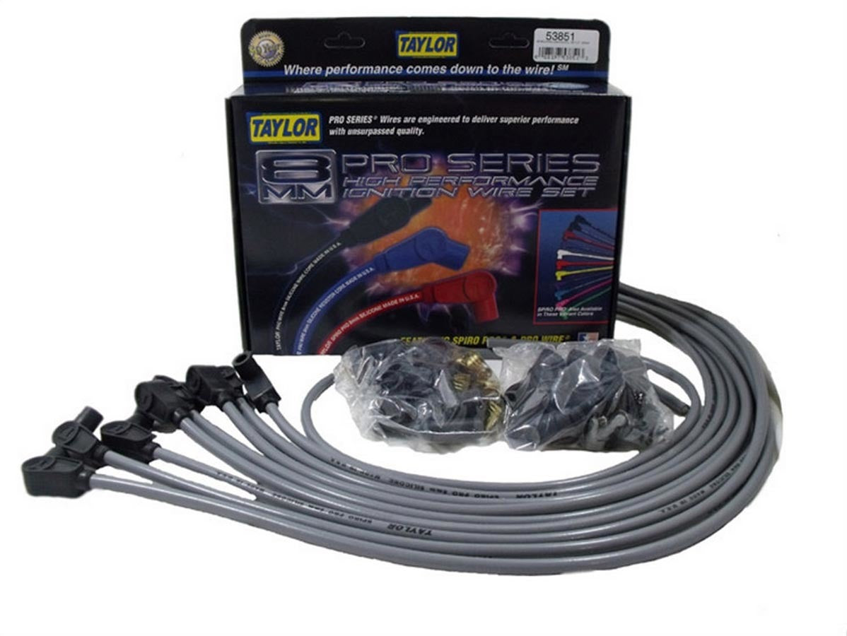8mm Grey Spiro-Pro Wire Set Spark Plug Wires Taylor Cable