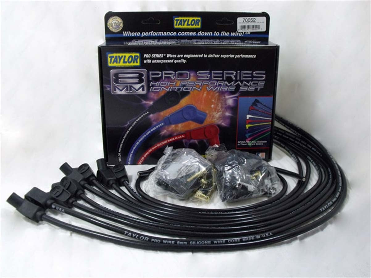 8mm Black Pro Wire 135 Spark Plug Wires Taylor Cable